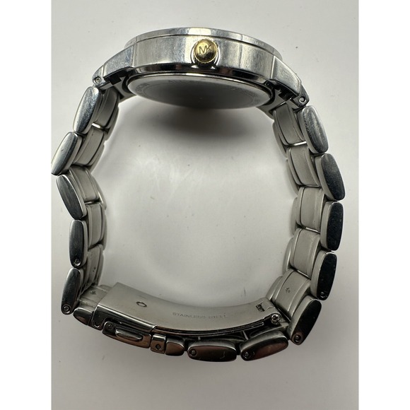 Michael Kors MK3539 Nini Silver Dial Two Tone New Battery 35MM 7" Womens Watch Q - Picture 9 of 10